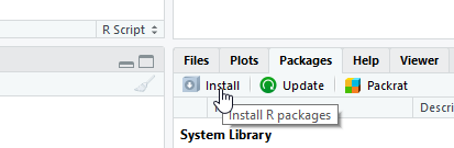 install packages menu button